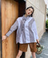 Striped Switching Blouse